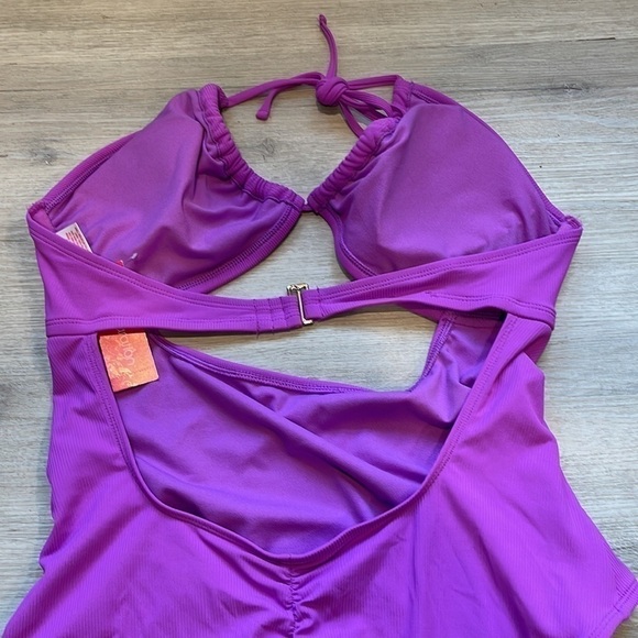 NWT Xhilaration Purple One Piece Swimsuit XL - Picture 9 of 12